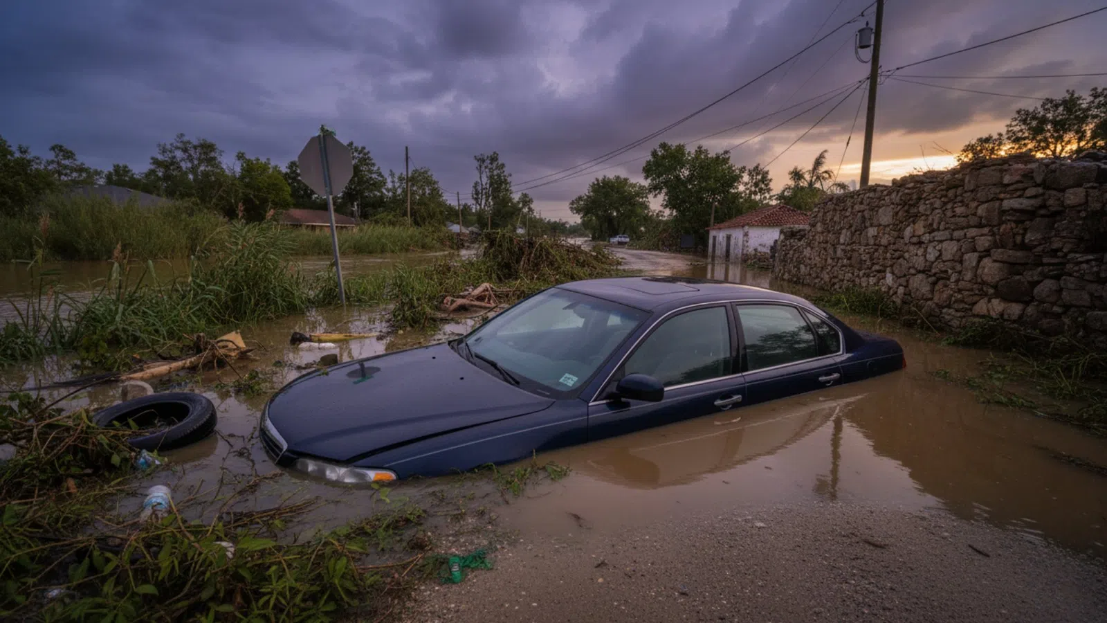 O que fazer se o carro ficou parcialmente submerso