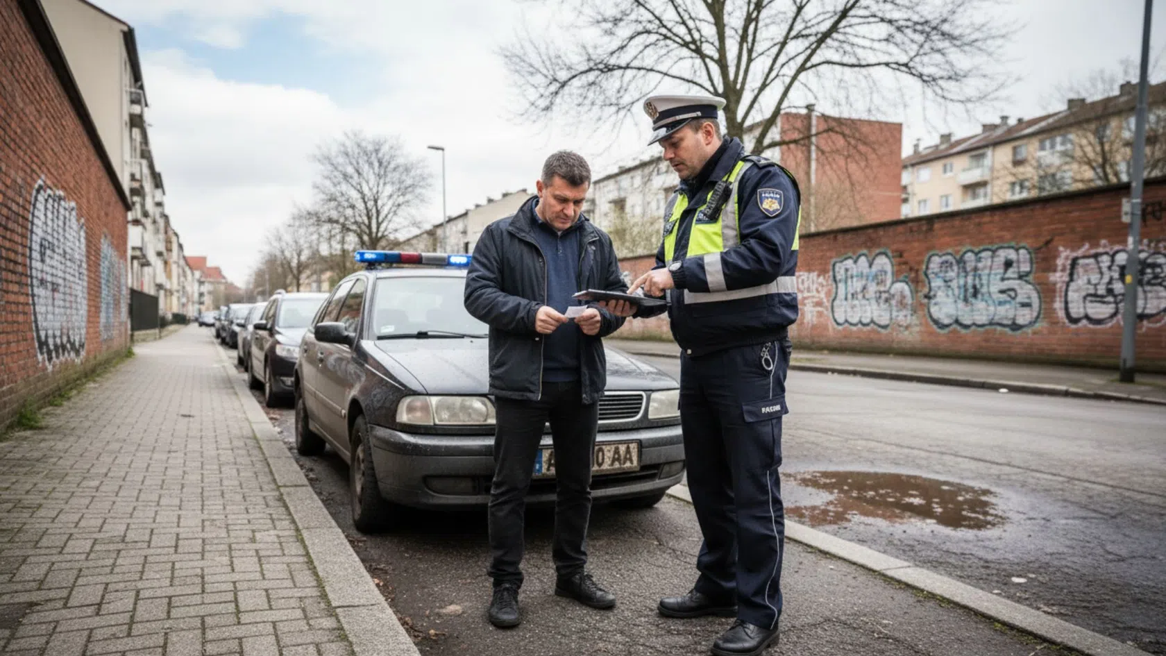 Carro com a matricula danificada ou ilegível
