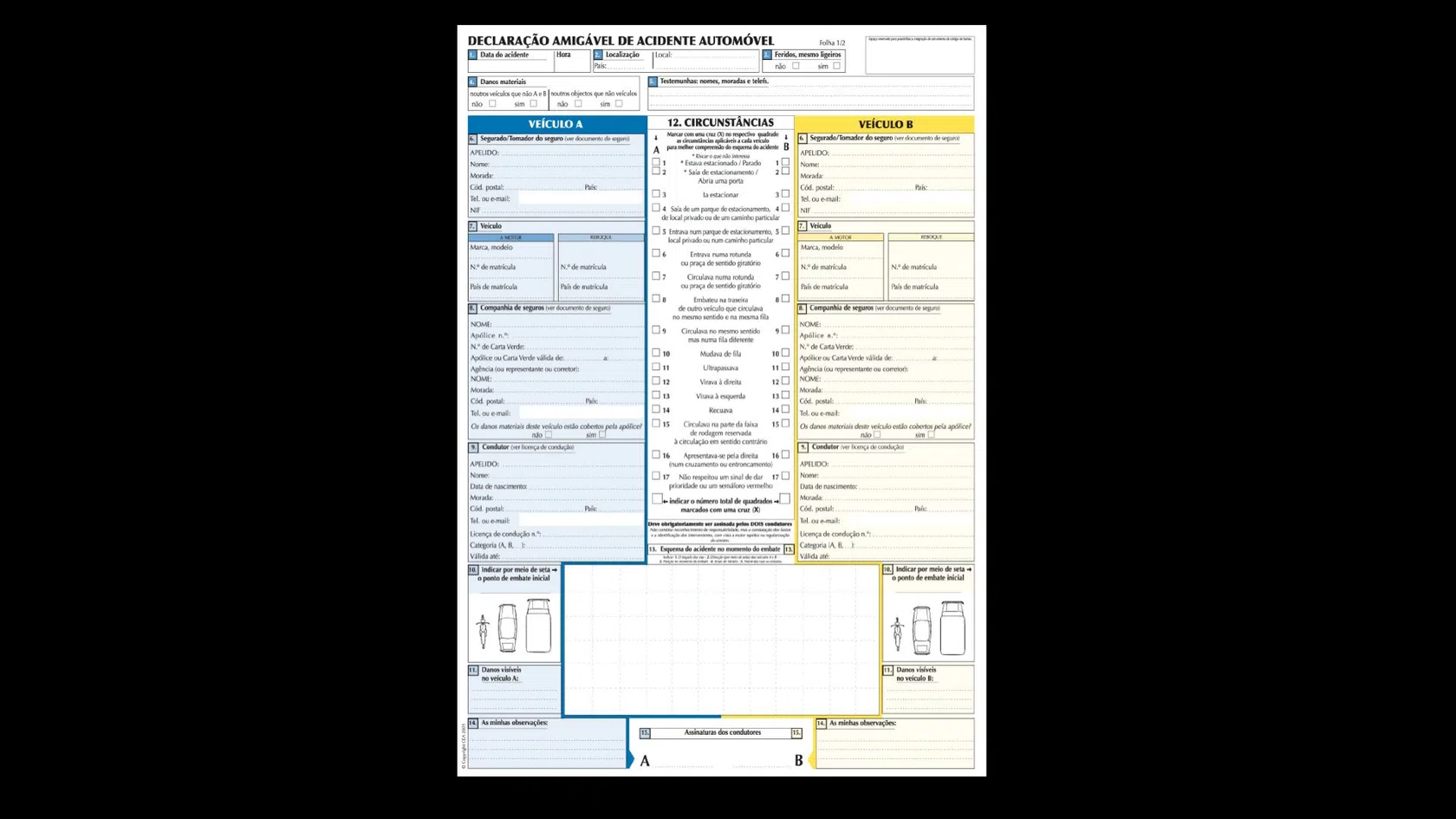 Declaração amigável acidente