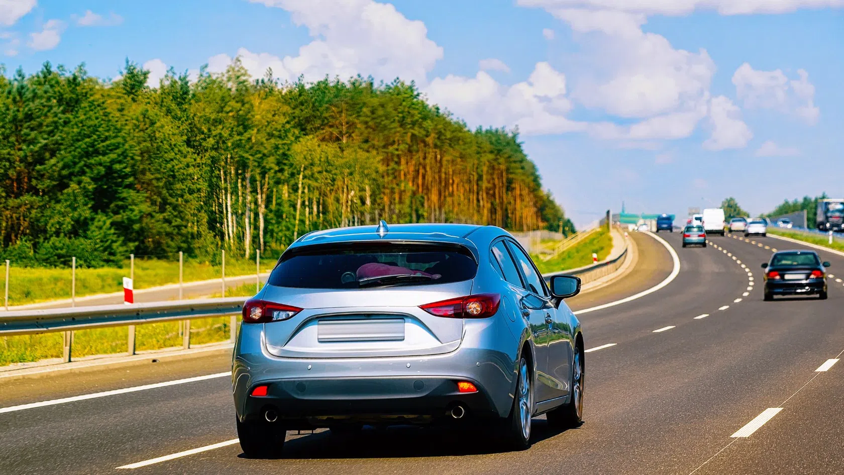 Carro a diesel na estrada
