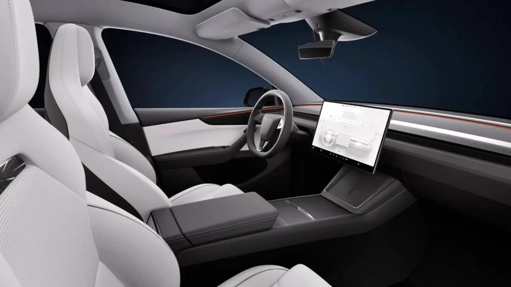 interior novo tesla model y performance