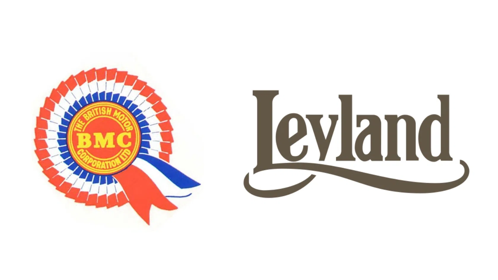 Logótipos da British Motor Holdings e a Leyland Motor Corporation