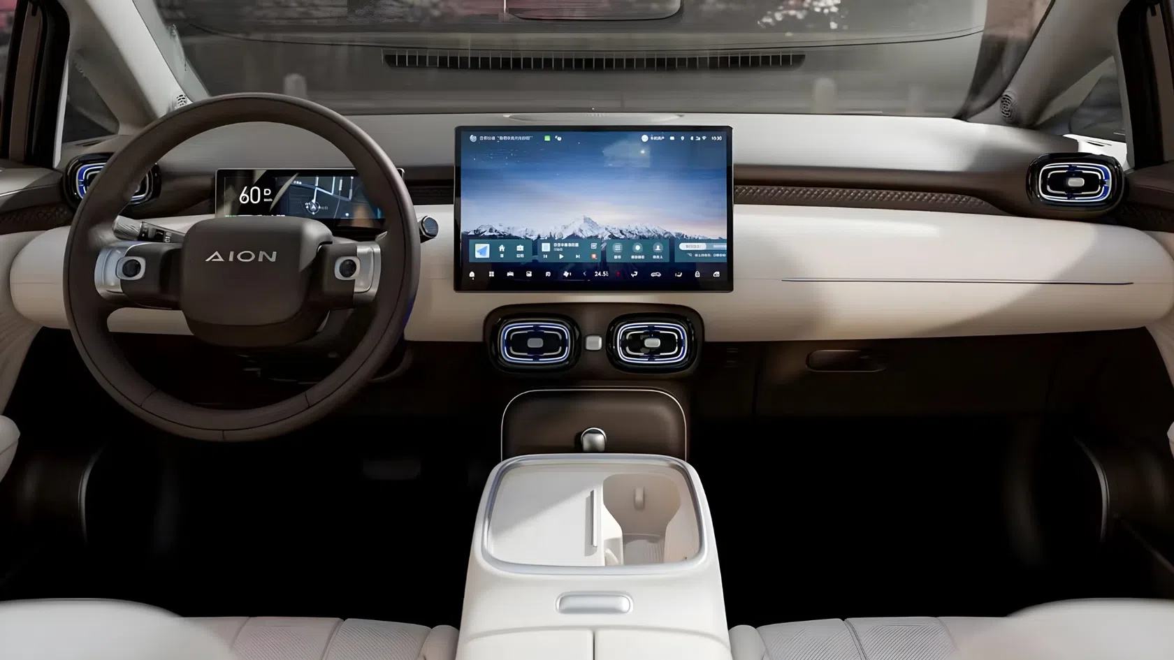 interior do carro aion ut super