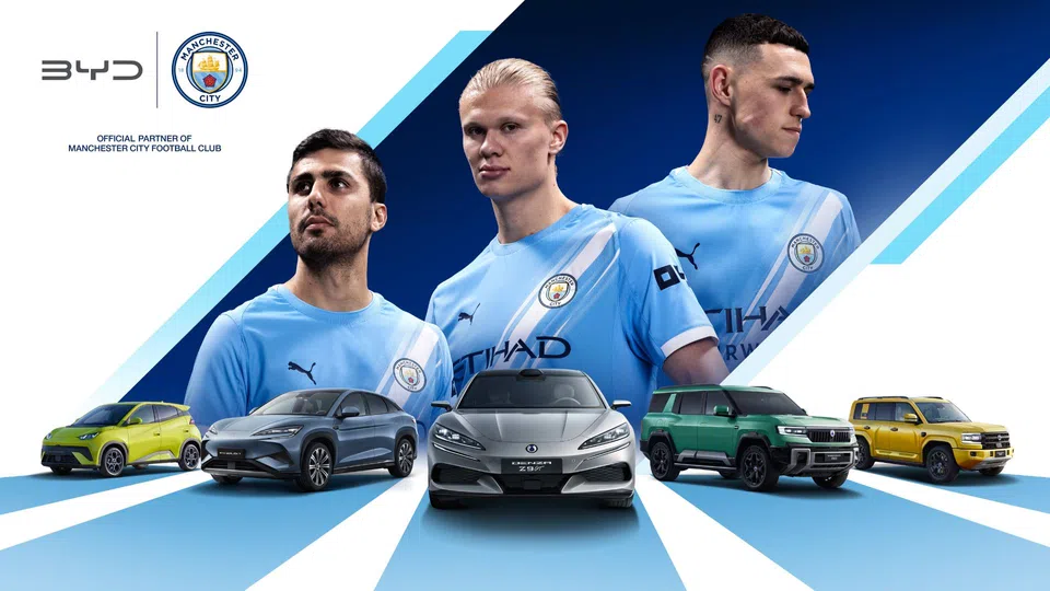 BYD torna-se parceira oficial do Manchester City