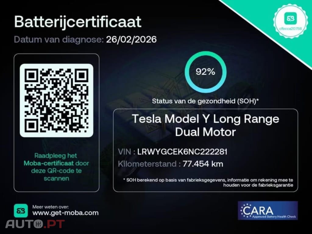 Tesla Model Y Long Range AWD 92% I.V.A DEDUTIVEL