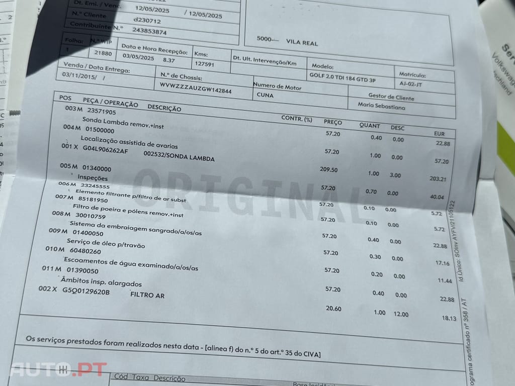 Volkswagen Golf 2.0 TDi GTD