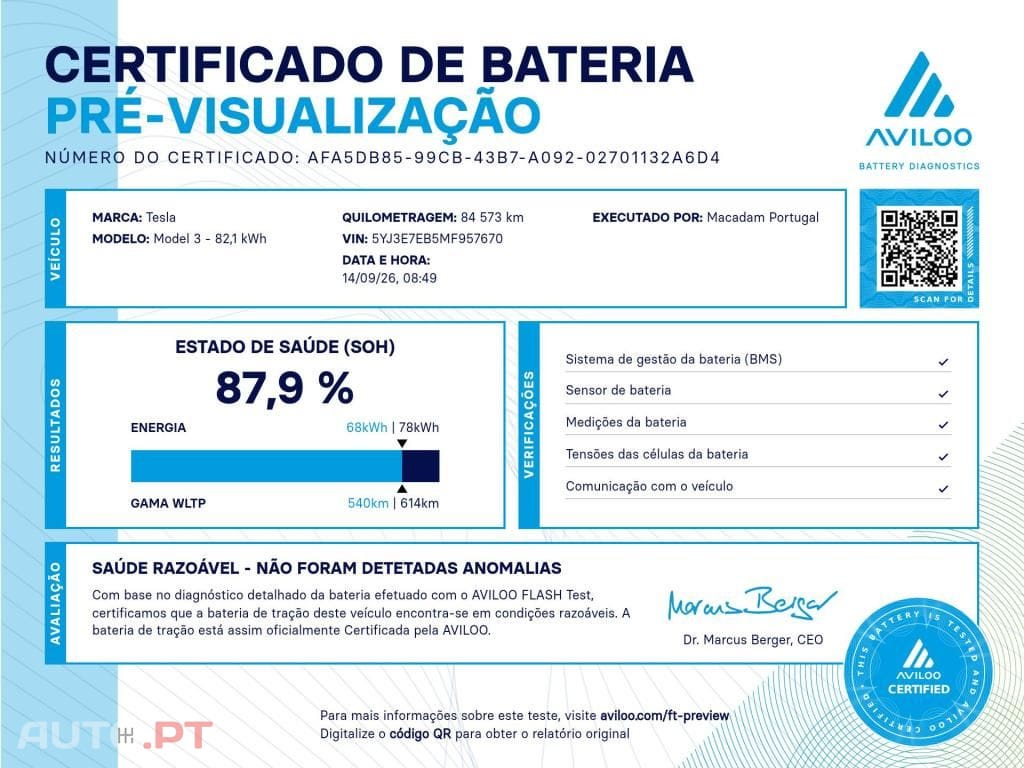 Tesla Model 3 Long Range Tração Integral