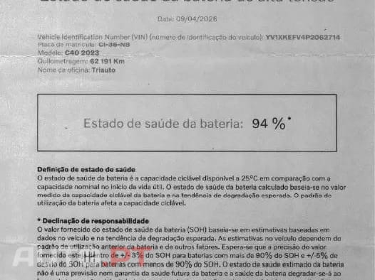 Volvo C40 69kwh recharge ultimate