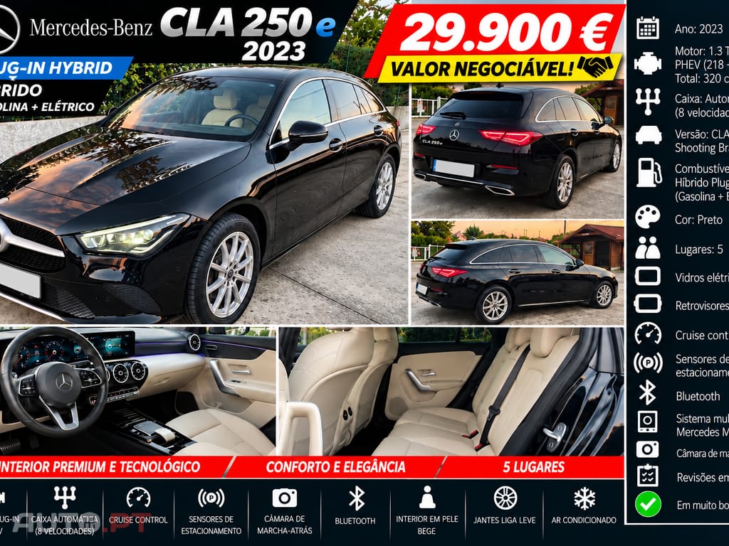 Mercedes-Benz CLA 250 250e hybrid plug-in