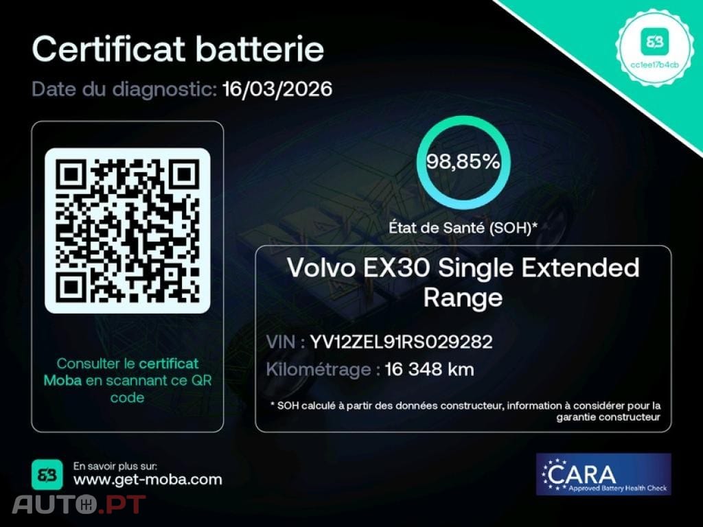 Volvo EX30 69 kWh Single Motor Extended Range Ultra