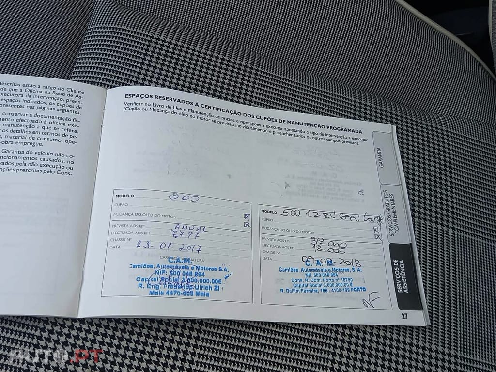 Fiat 500 1.2 A/C teto panoramico Nacional