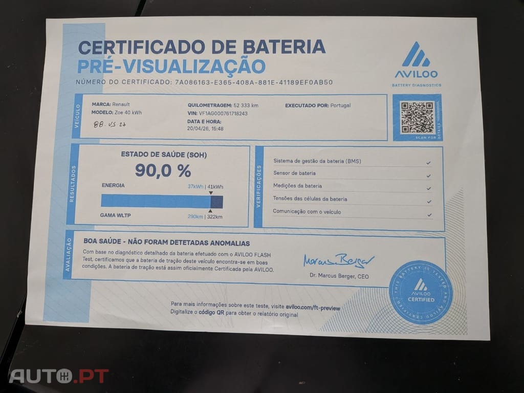 Renault Zoe (c/ Bateria) Life 40
