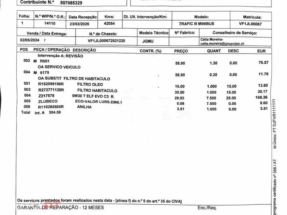 Renault Trafic 2.0 Blue dCi L2H2 Advance Increased Payload
