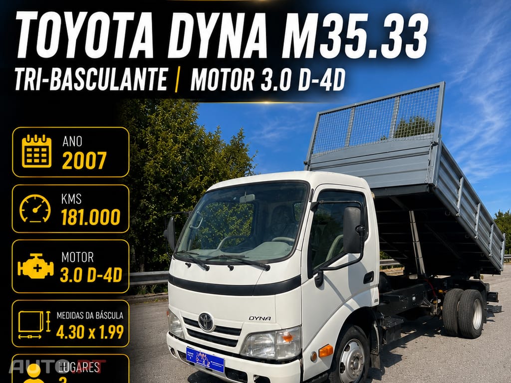 Toyota Dyna M35.33 Báscula Tri-basculante