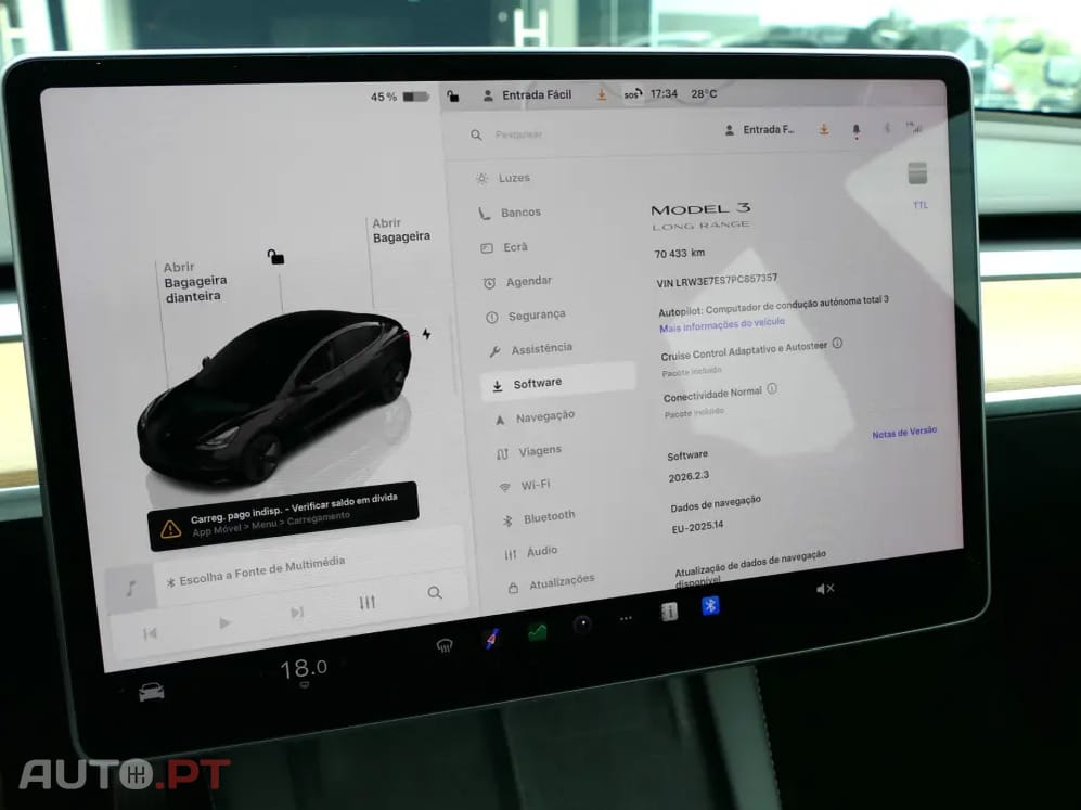 Tesla Model 3 Long Range Tração Traseira